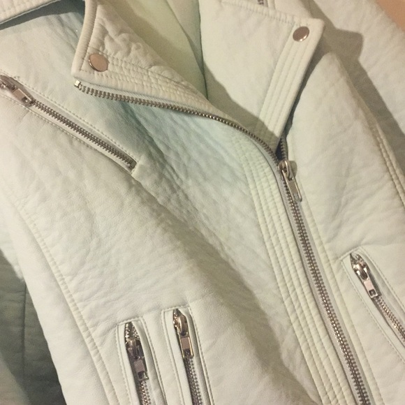 Teal Leather Jacket - Picture 4 of 6